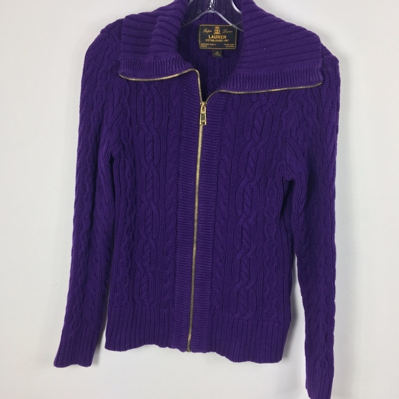 Ralph Lauren Black Label Sweaters - Ralph Lauren Black Label Cable Cardigan Sweater M